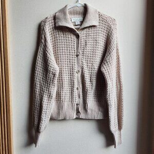 Rachel Zoe Beige Button Down Cardigan Size Small